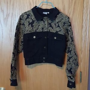 Vintage frederick's of Hollywood Black Jacket Gold